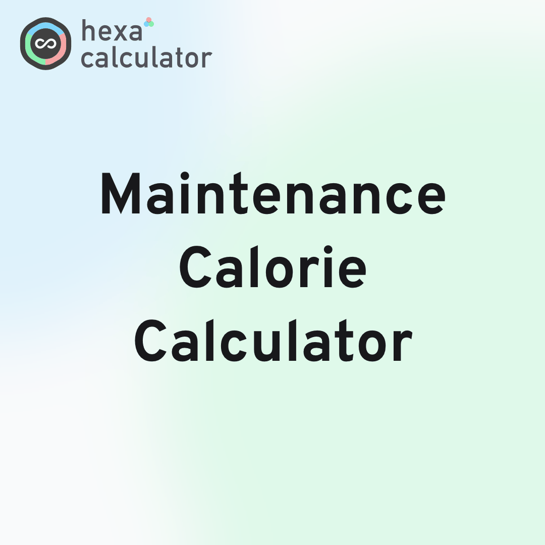 Maintenance Calorie Calculator Card Image