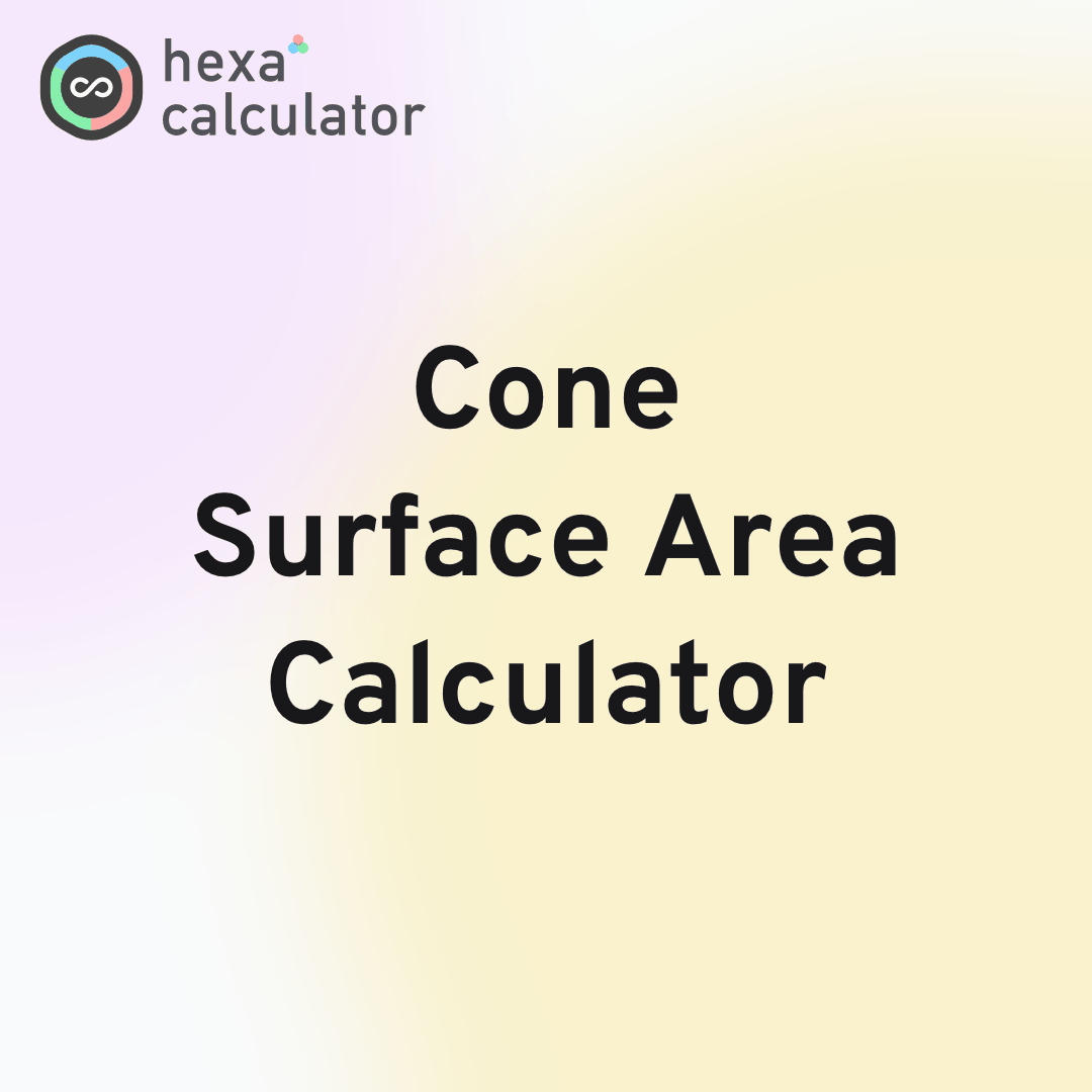 Cone Surface Area Calculator