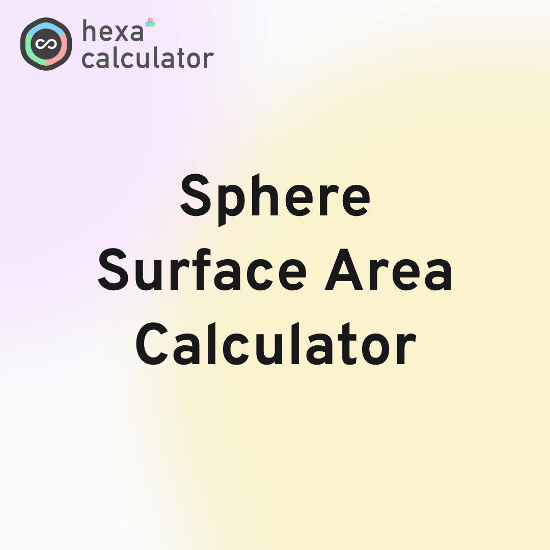 Sphere Surface Area Calculator