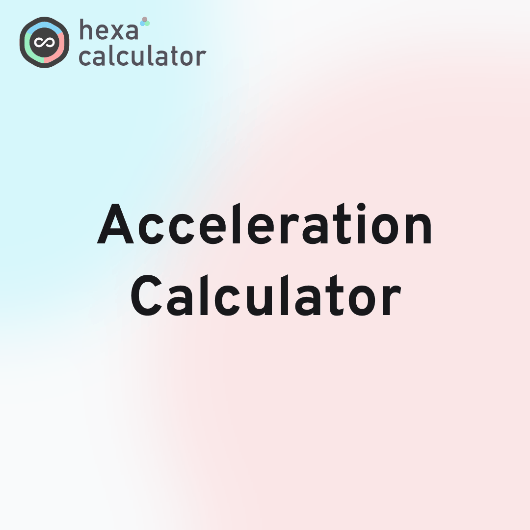 Acceleration Calculator Card Image