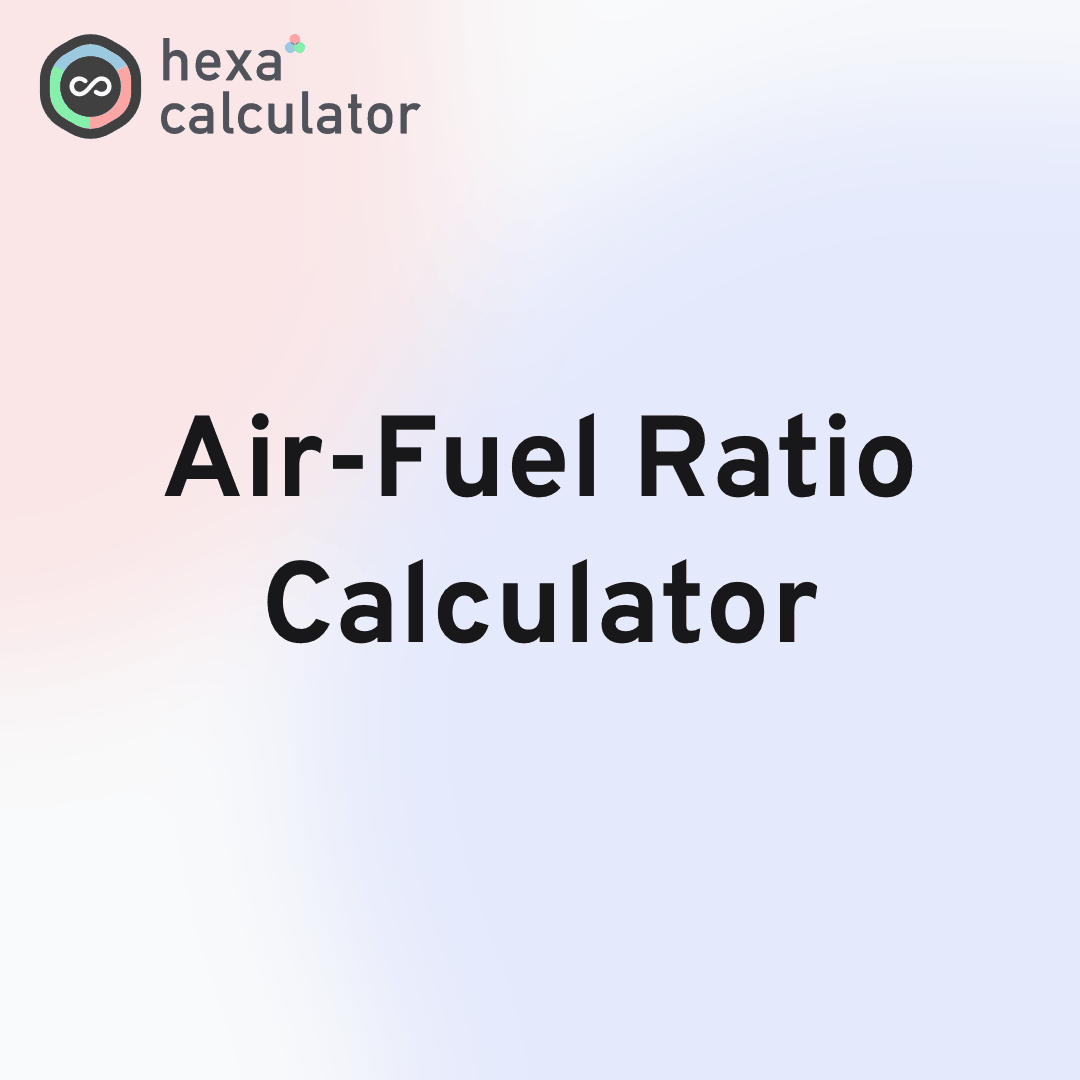 Air-Fuel Ratio Calculator
