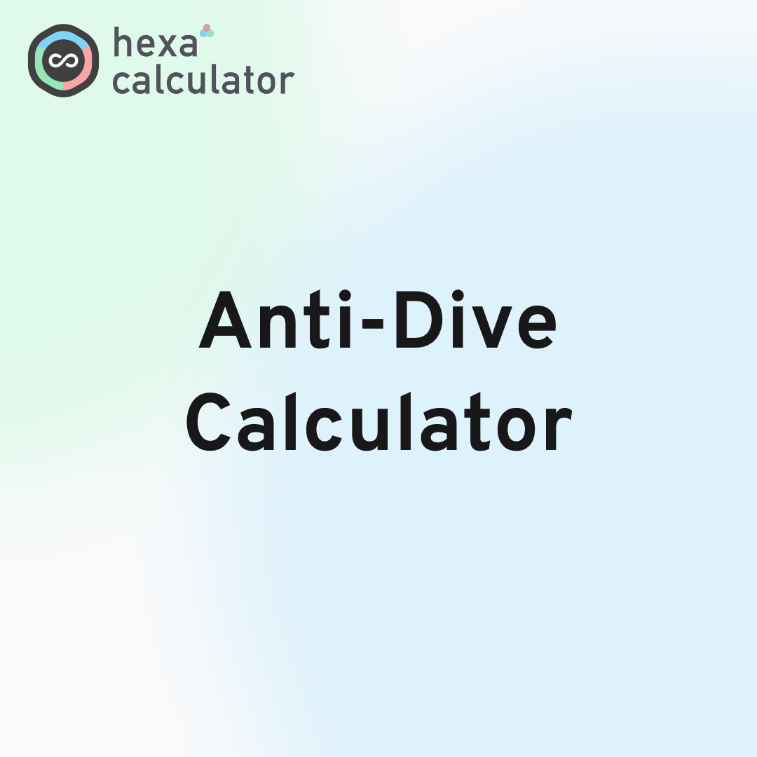 Anti-Dive Calculator