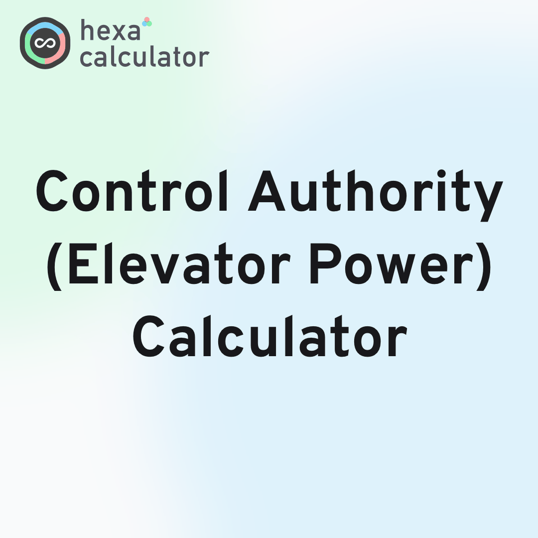 Control Authority (Elevator Power) Calculator