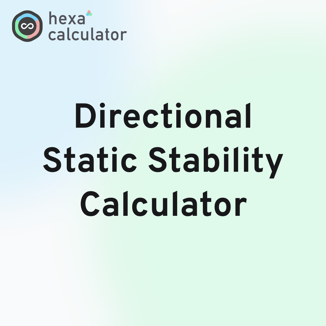 Directional Static Stability Calculator