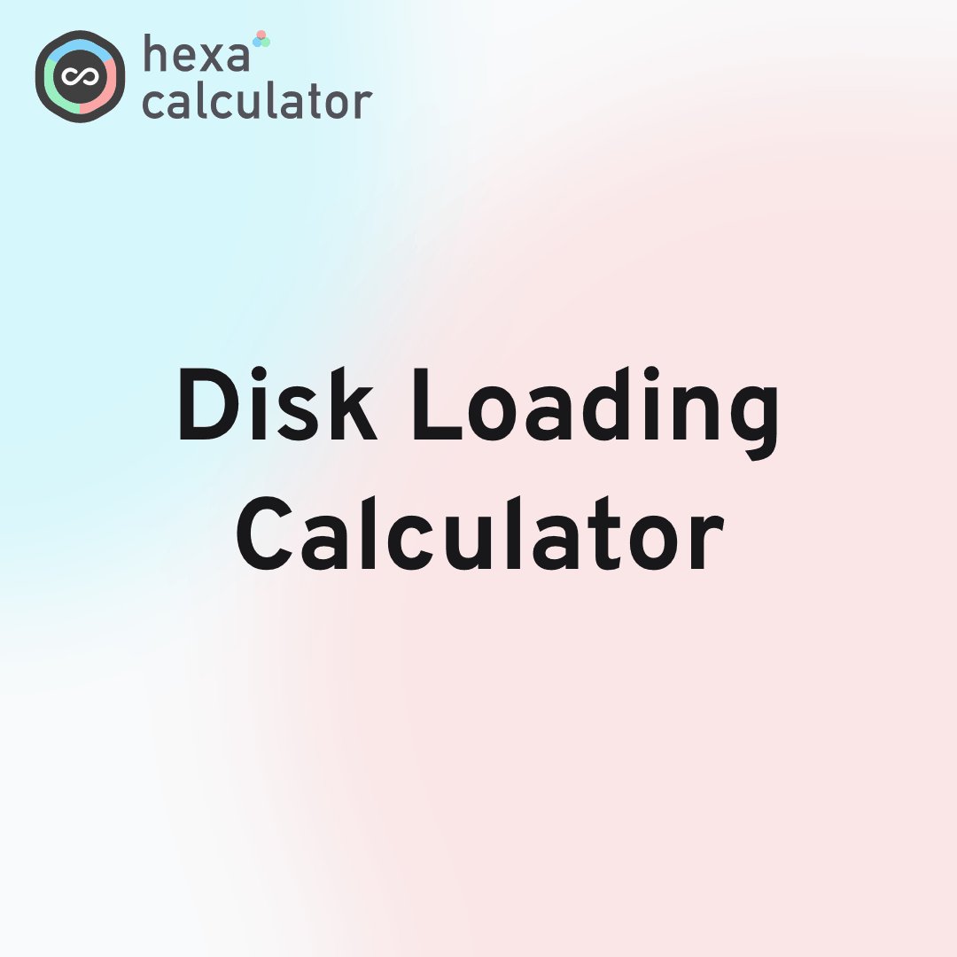 Disk Loading Calculator