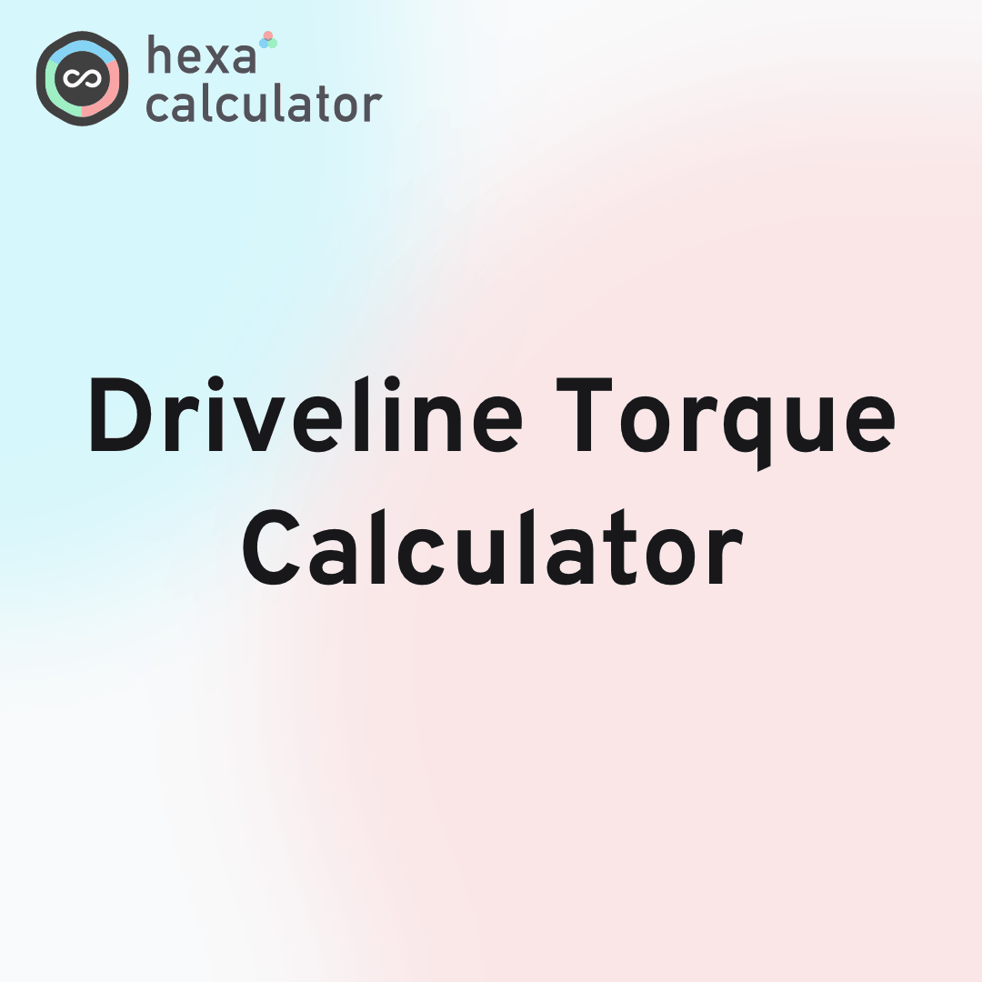 Driveline Torque Calculator