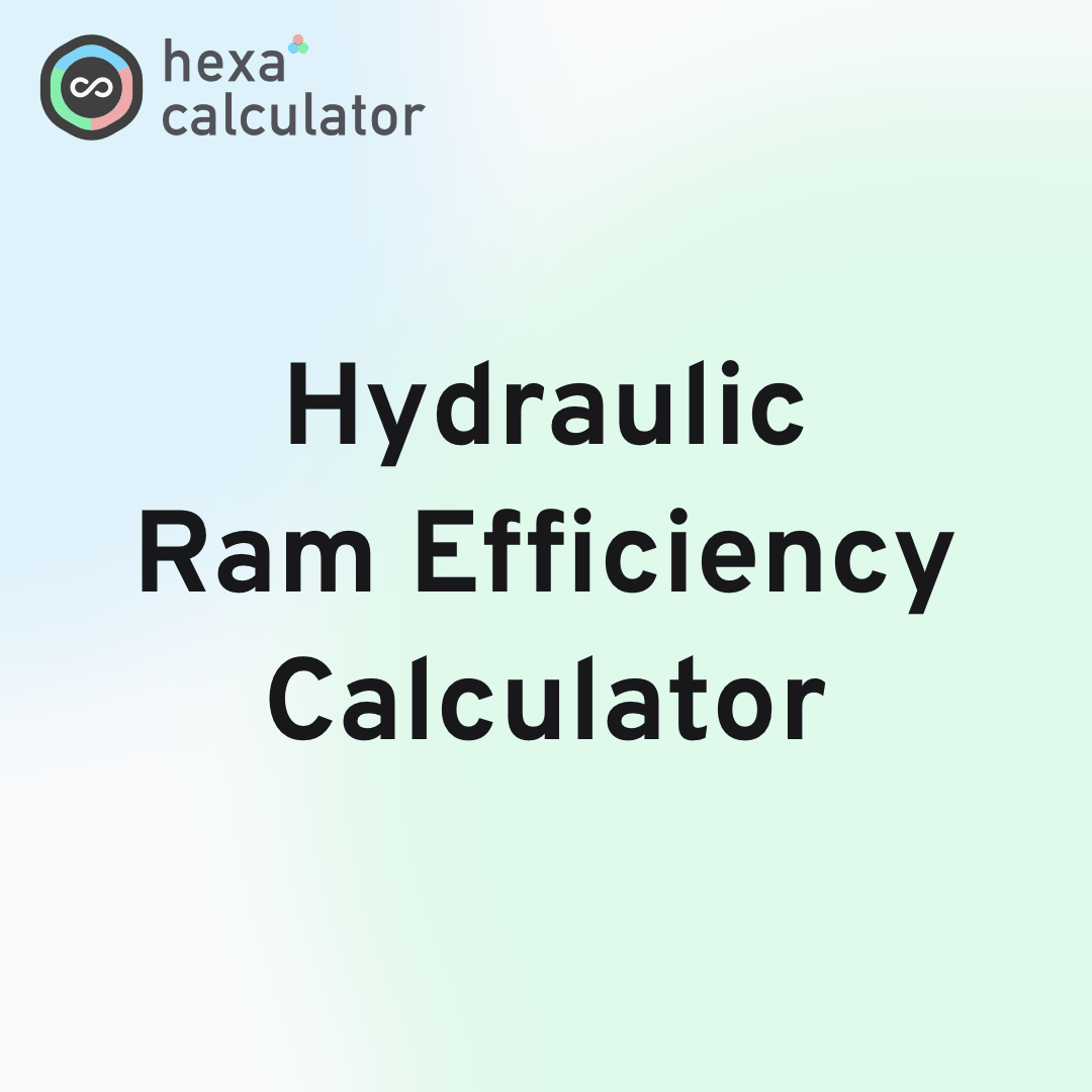 Hydraulic Ram Efficiency Calculator