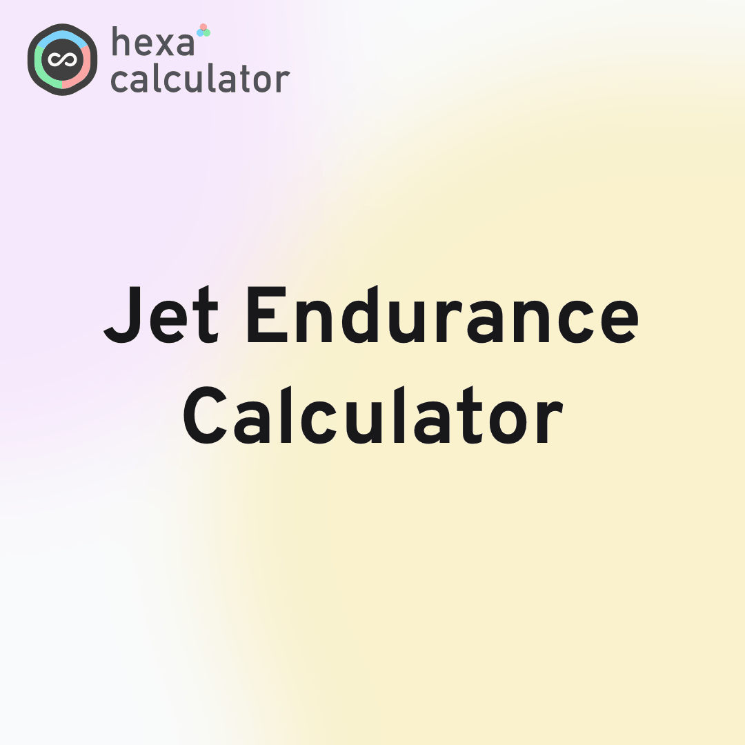 Jet Endurance Calculator
