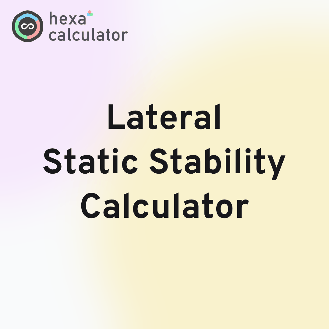 Lateral Static Stability Calculator