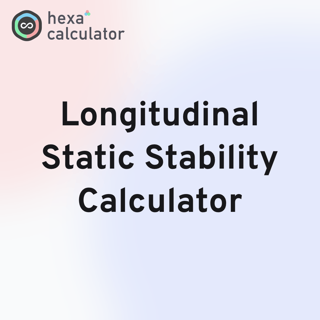 Longitudinal Static Stability Calculator