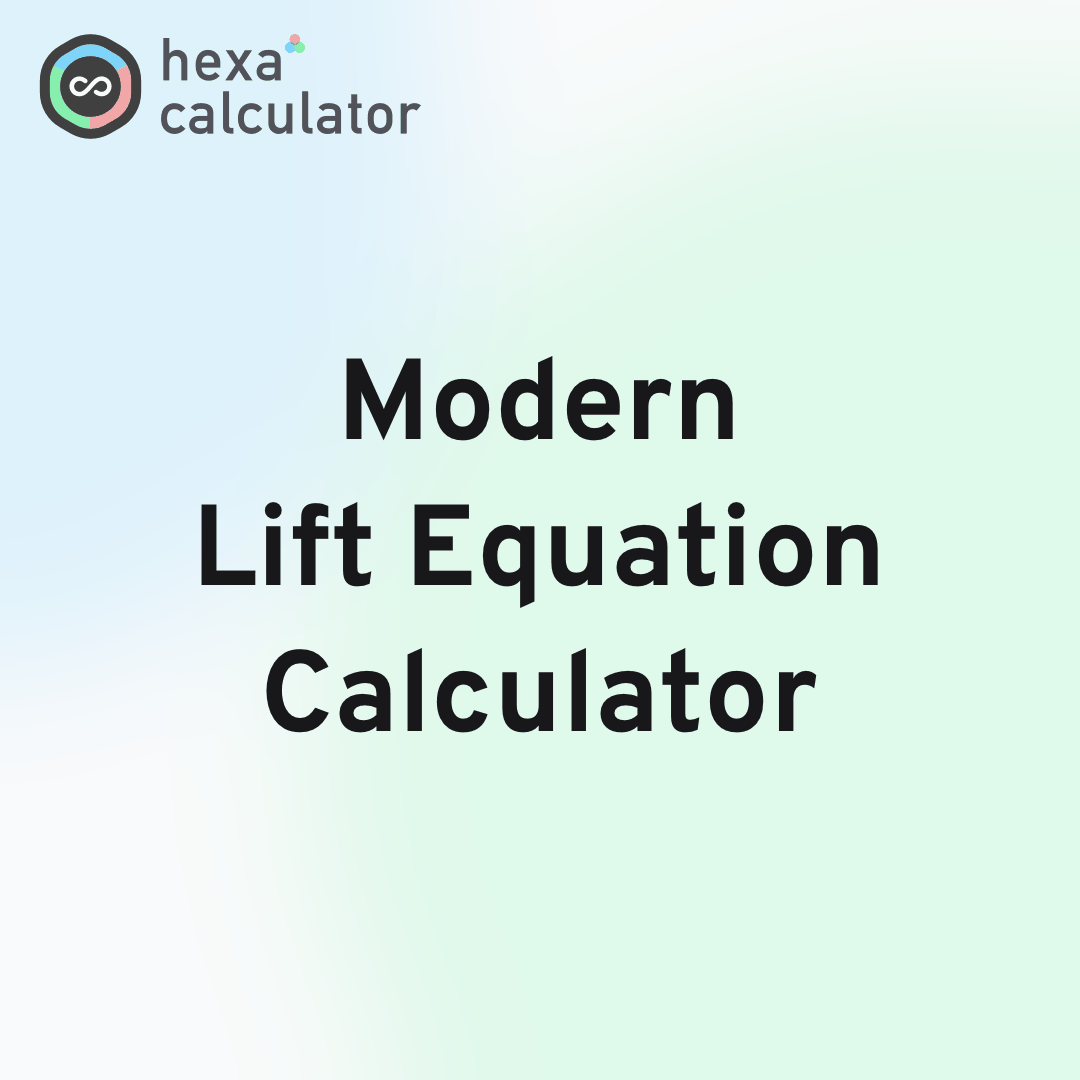 Modern Lift Equation Calculator