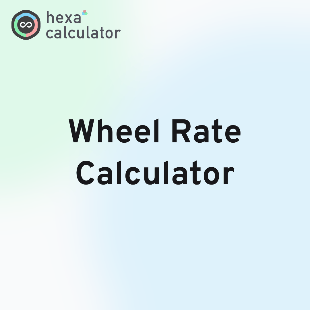 Wheel Rate Calculator