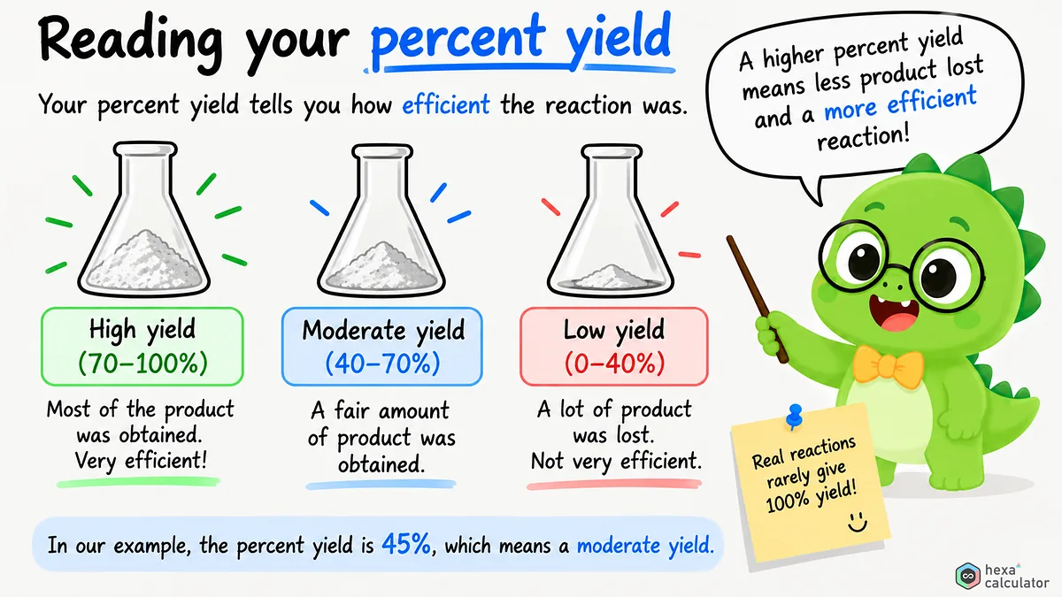 Percentage Yield Descriptions Percentage Yield Descriptions