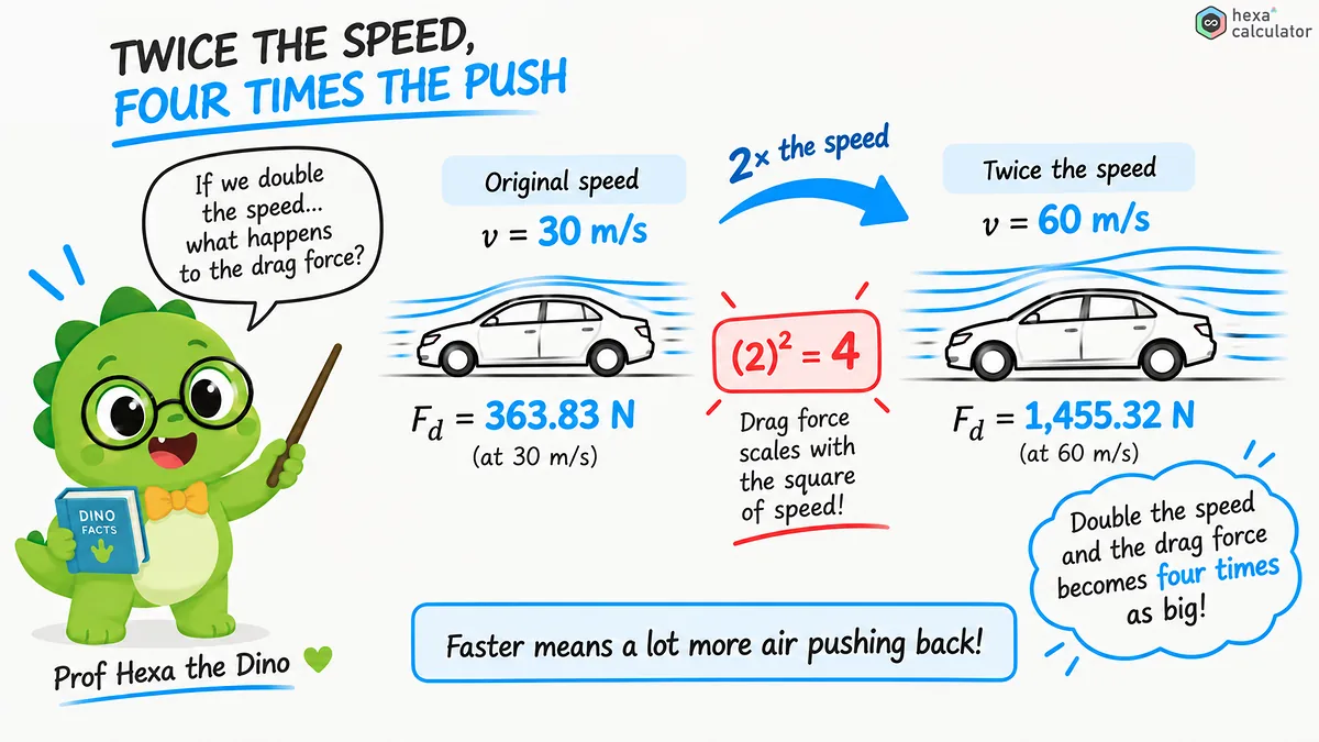 Twice the Speed, Four Times the Drag Twice the Speed, Four Times the Drag