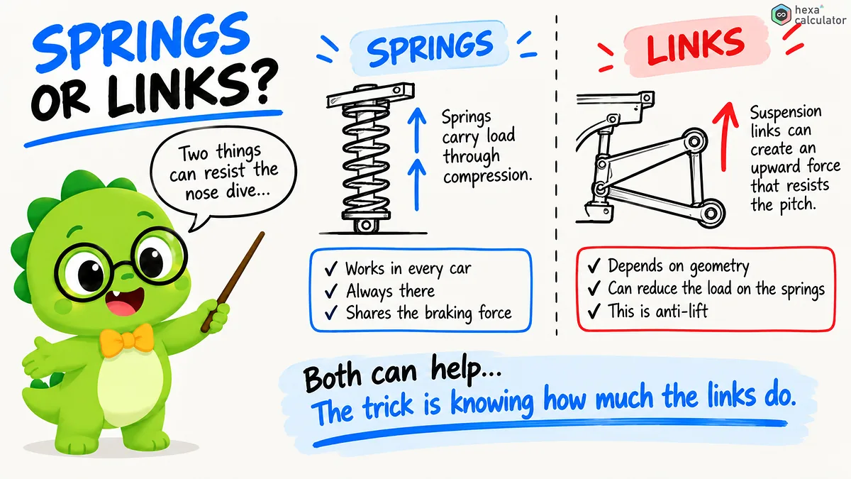 Anti-Dive -- Springs or Links?