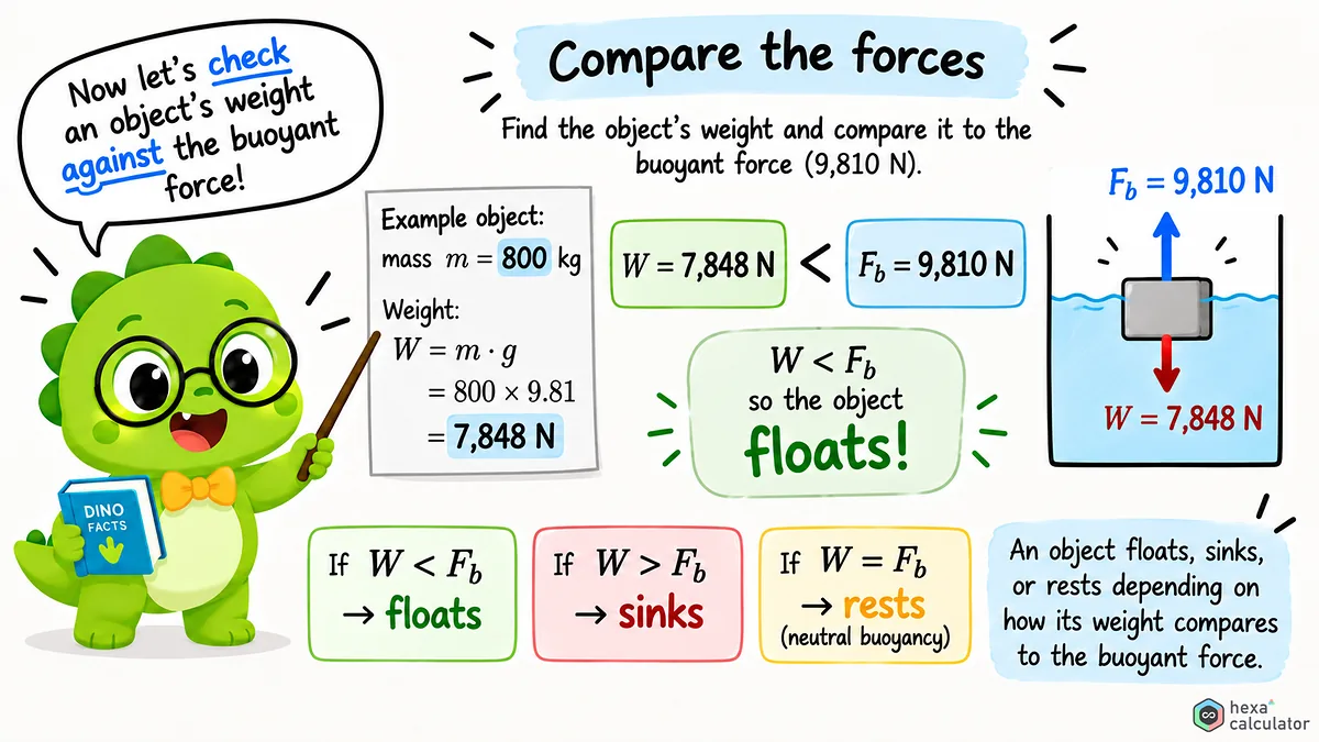 Floats or Sinks or Rests Comparison