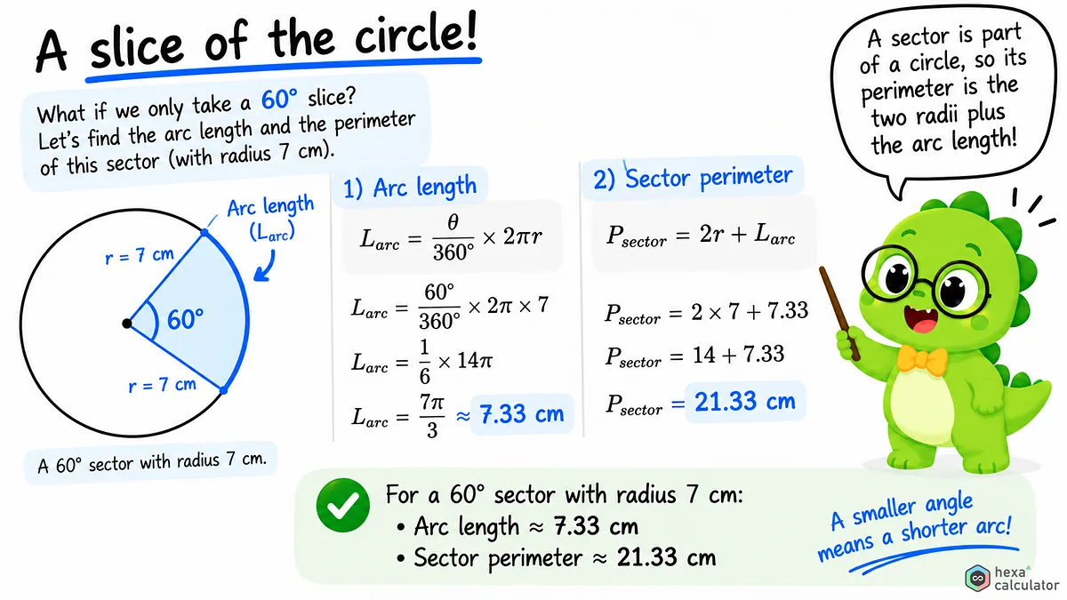 Circle Arc Perimeter Calculations