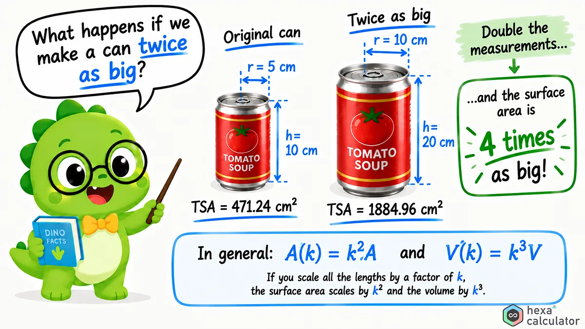 Cylinder Surface Area - Effects