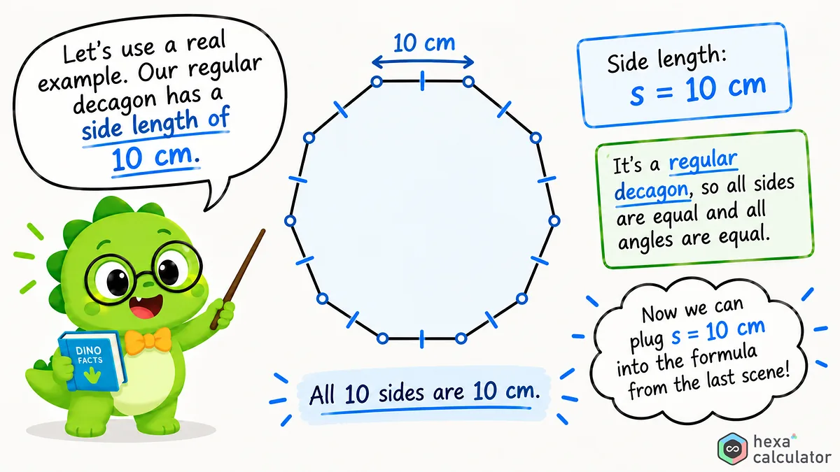 Decagon Area Example