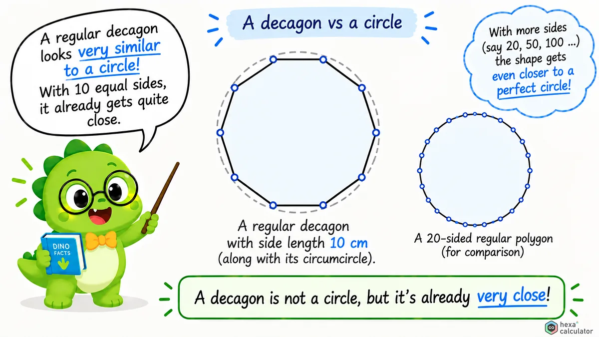 Decagon in Circles