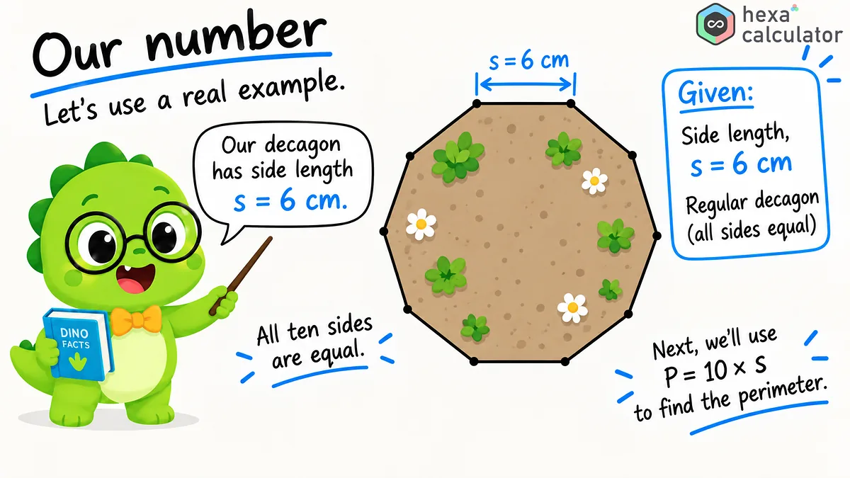 Decagon Perimeter Calculation