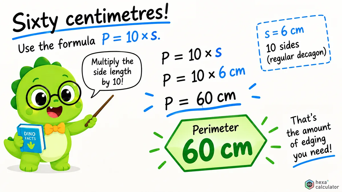 Decagon Perimeter Calculation