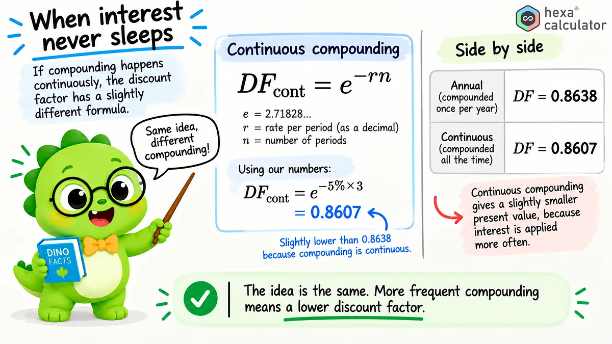 Discount Factor Continuous Compounding Discount Factor Continuous Compounding