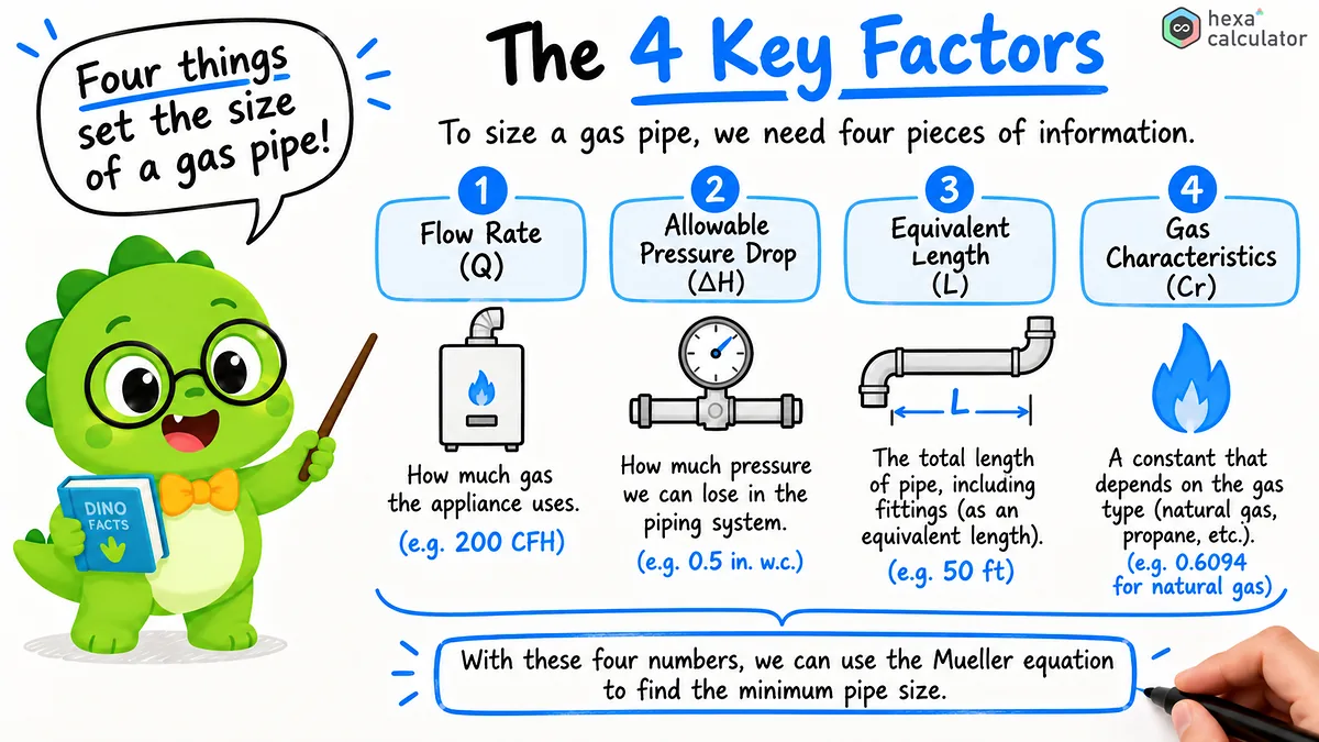Gas Pipe Sizing - Parameters
