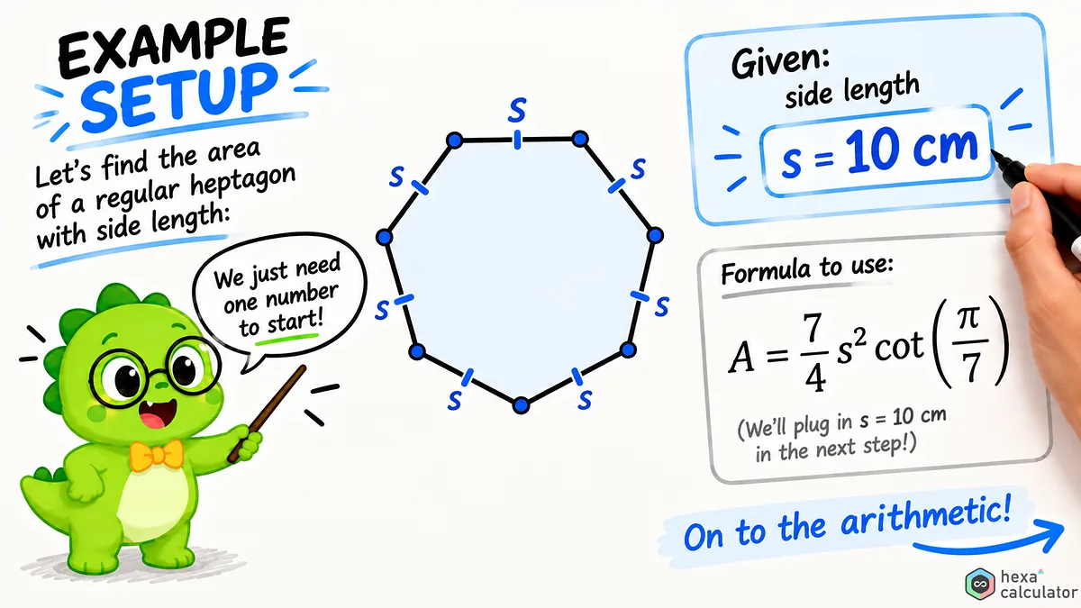 Heptagon Area Example Heptagon Area Example