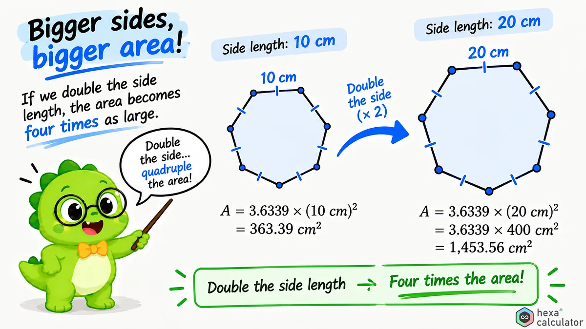 Heptagon Area Comparison Heptagon Area Comparison