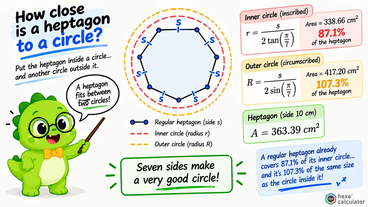 Heptagon and Inscribed and Circumscribed Circles Heptagon and Inscribed and Circumscribed Circles