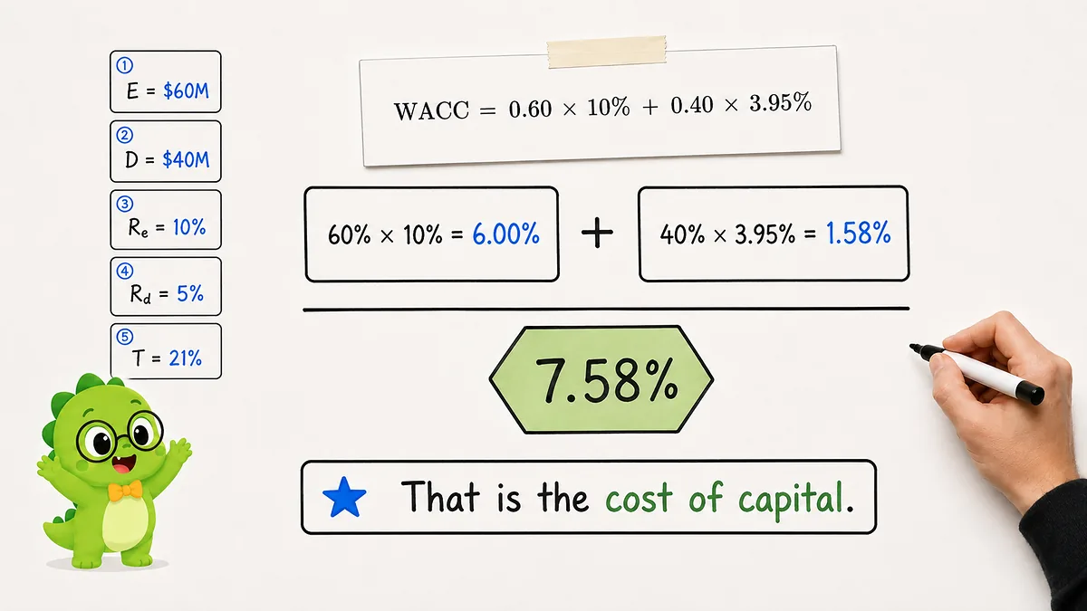 Example Calculation for Cost of Equity Example Calculation for Cost of Equity
